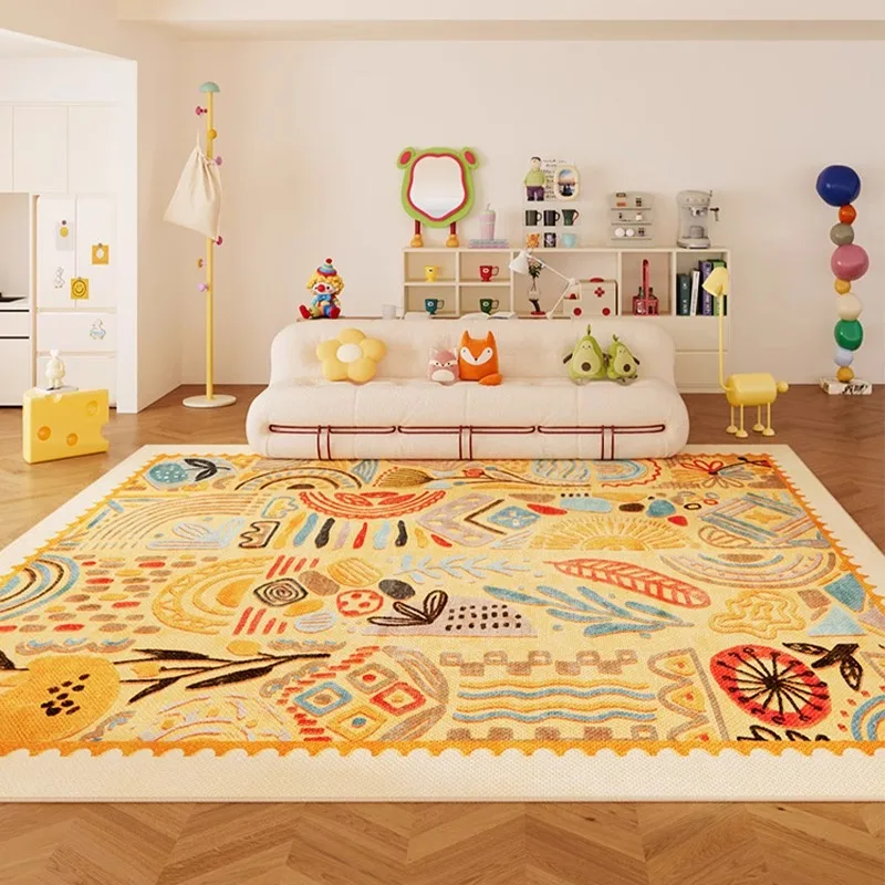 

Colorful Living Room Carpet Dopamine Art Creative Bedroom Plush Rug Large Area Home Sofa Coffee Table Soft Floor Mat Alfombra 러그