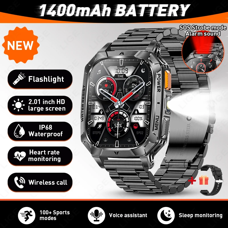 Large Battery Smart Watch for Men