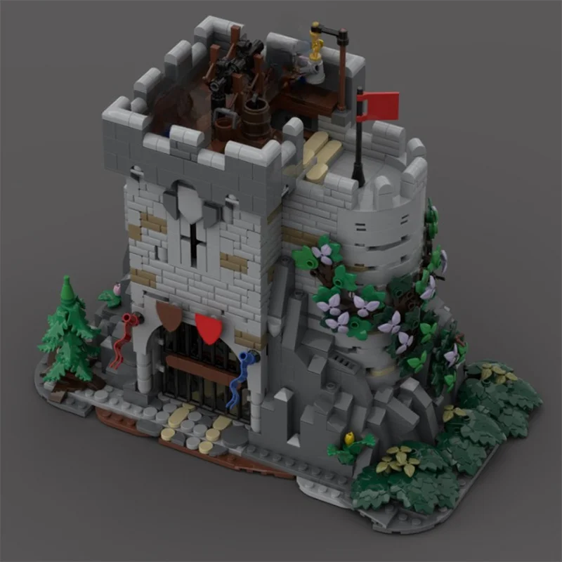 

1227 шт. MOC часы башня премиум средневековая крепость DIY модель строительные блоки игрушки на день рождения подарок