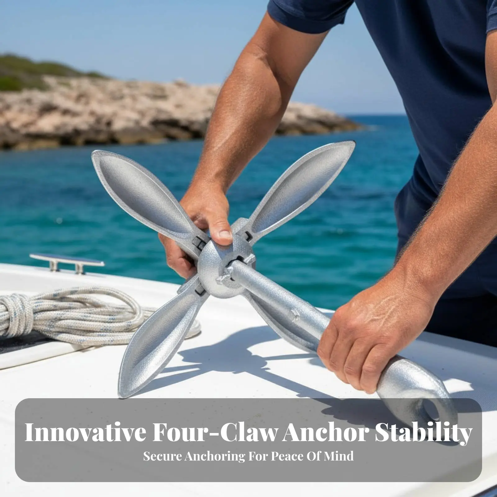 

Складной якорь-грепнель: компактный, легкий, для каякеров и водного спорта