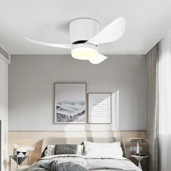 Low Floor Modern LED Ceiling Fan with Variable Frequency DC Remote Control, Household Use, Ventilation Fan, Motor Electric Fan