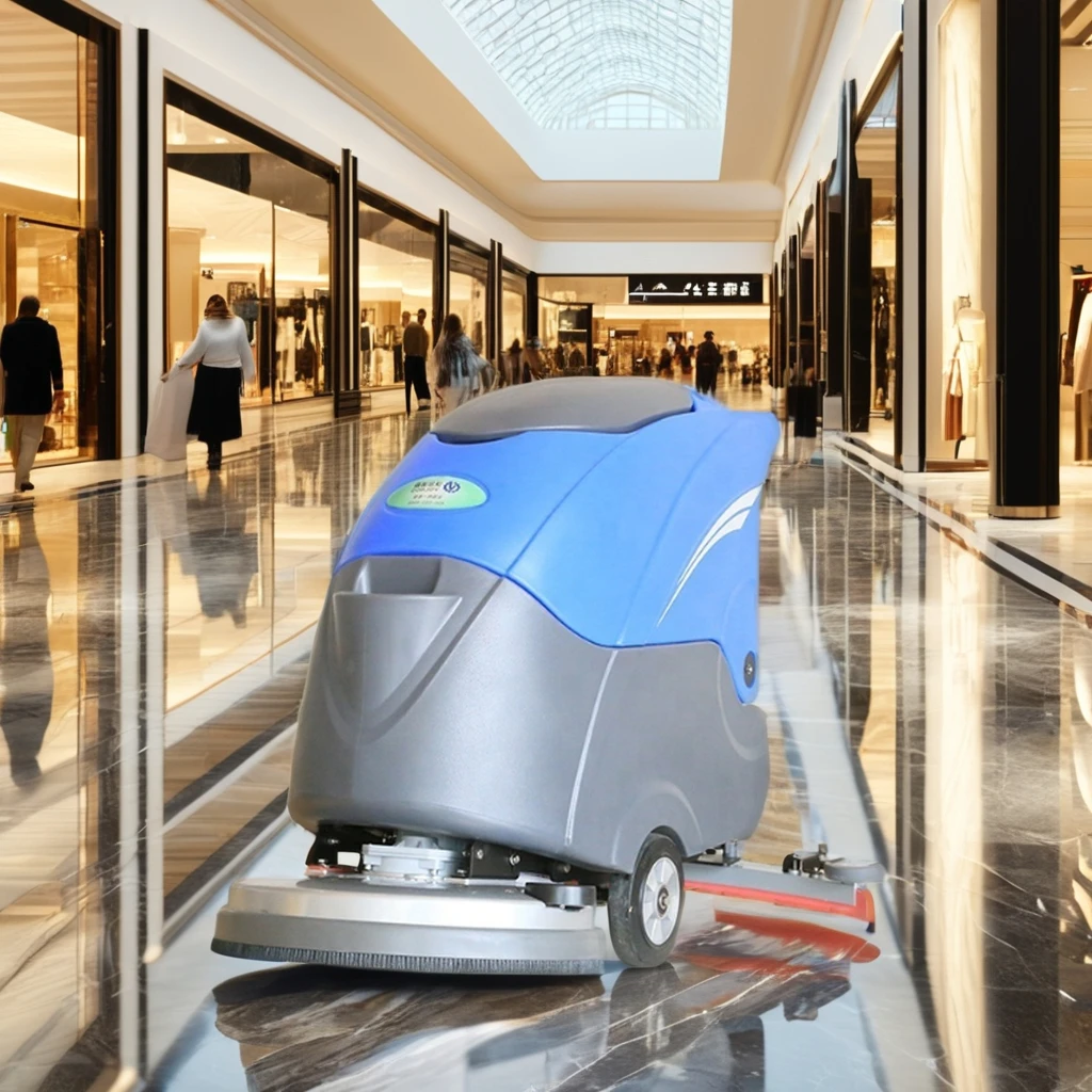 2024 High Efficiency Electric Floor Scrubber Industrial Hand Push Hand Push Household Floor Cleaning Machine