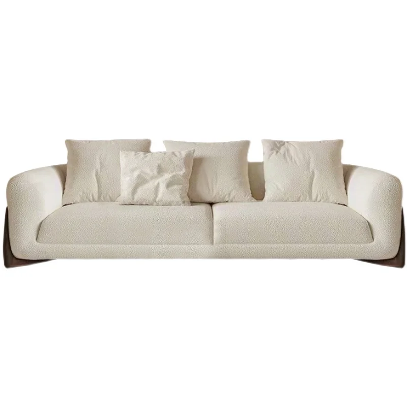 

Lamb plush sofa, modern minimalist, small unit layout