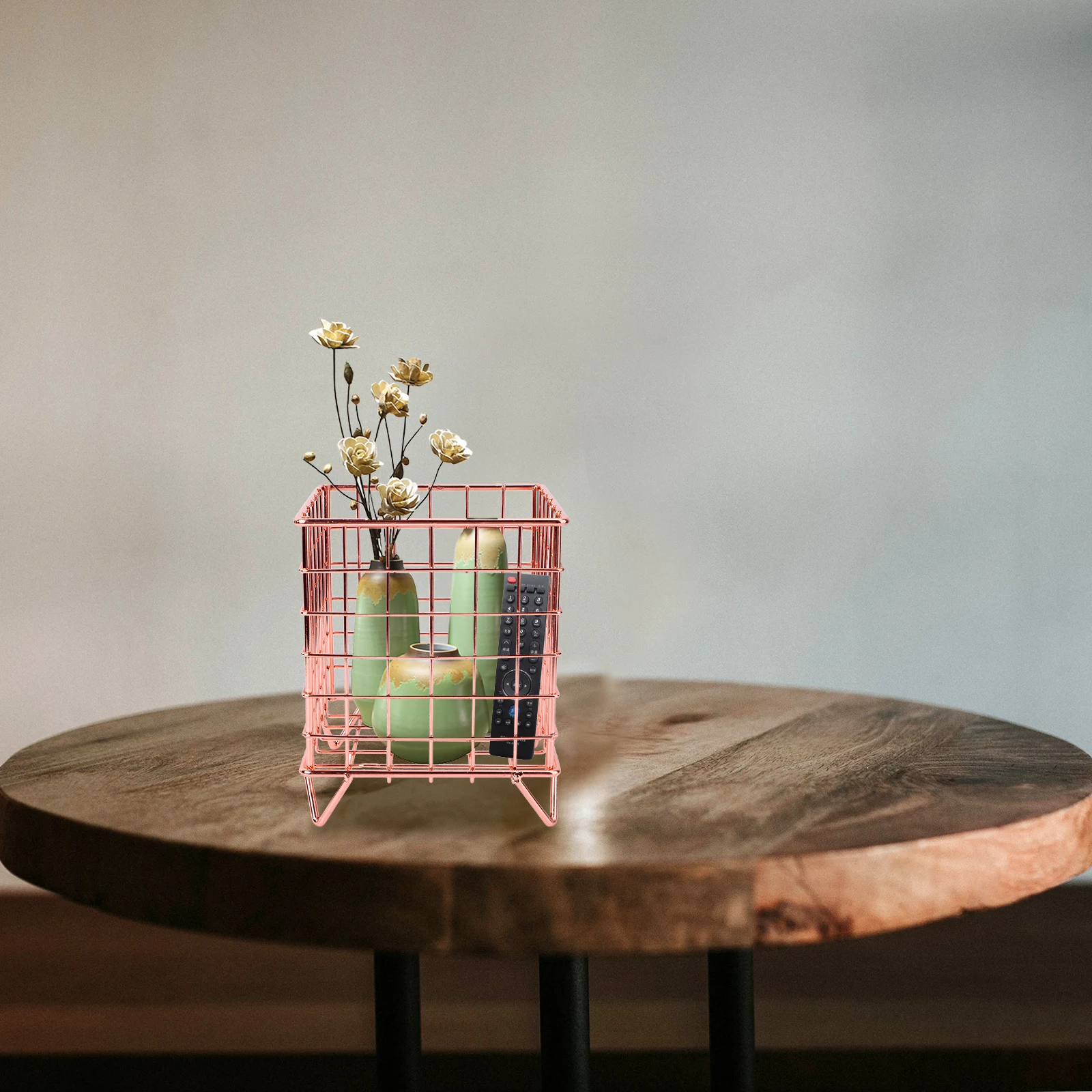 

Metal Storage Basket Large Capacity Desktop ganizer Household Container Multifunctional Iron Material Storage Solution