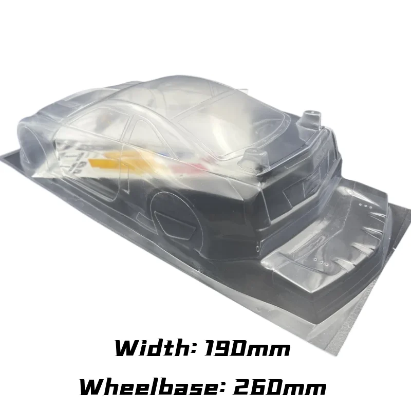 RC 1/10 ATS V PVC Body Shell 190mm Width 260mm Wheelbase With Tail No Paint 1/10 RC Turing Drift GT On-Road Car