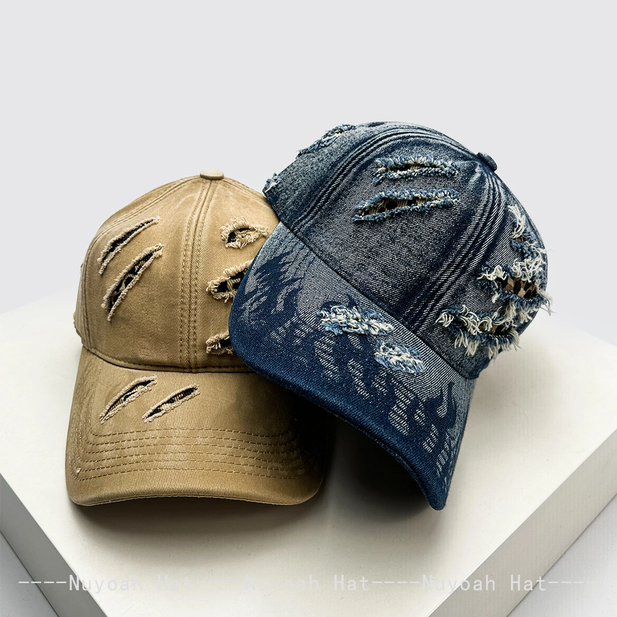 New Men Women Broken Style Flame Leopard Print Baseball Hats Sunshade Personal Versatile Street Peaked Caps Fashion Ins Outdoor