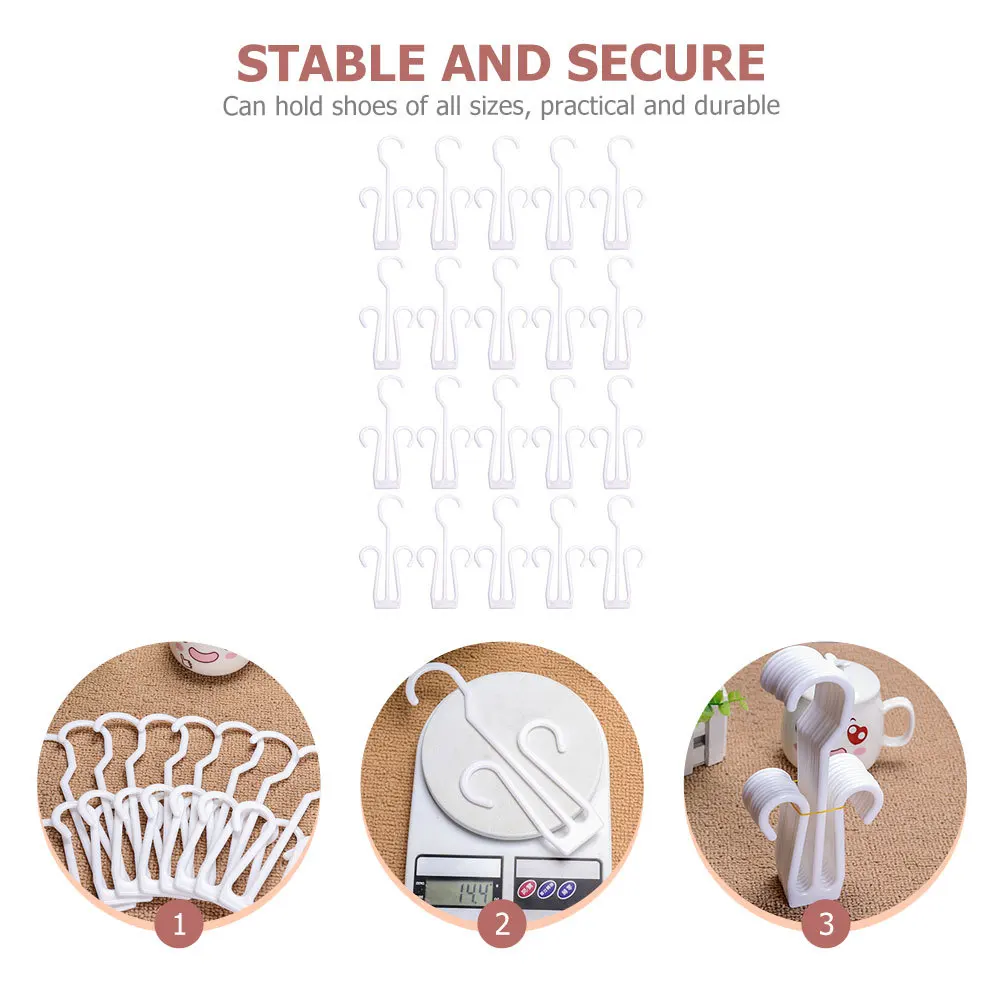 

20Pcs Shoe Hanger Heavy Duty Shoes Drying Rack Non-Slip Household Shoe Hooks for Closet Bathroom Balcony Use Slipper Drying Rack