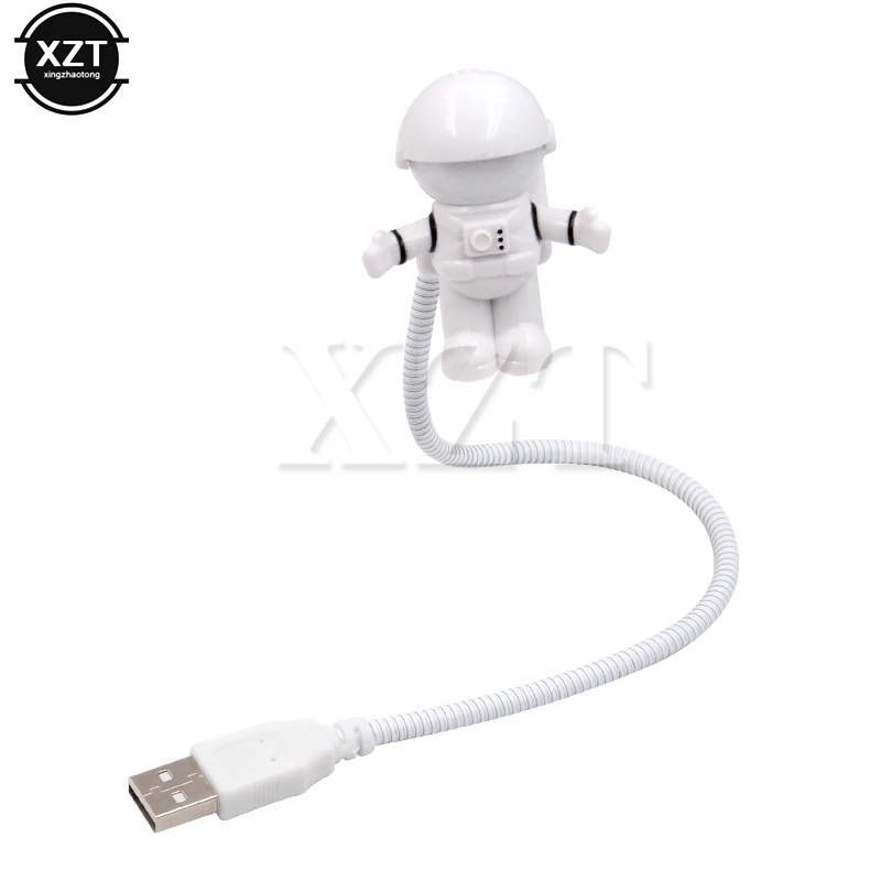 USB Night Light Powered White Astronaut Shape Portable Reading Desk Lamp DC For Computer PC LED Lighting Lamp Small Night Lamps