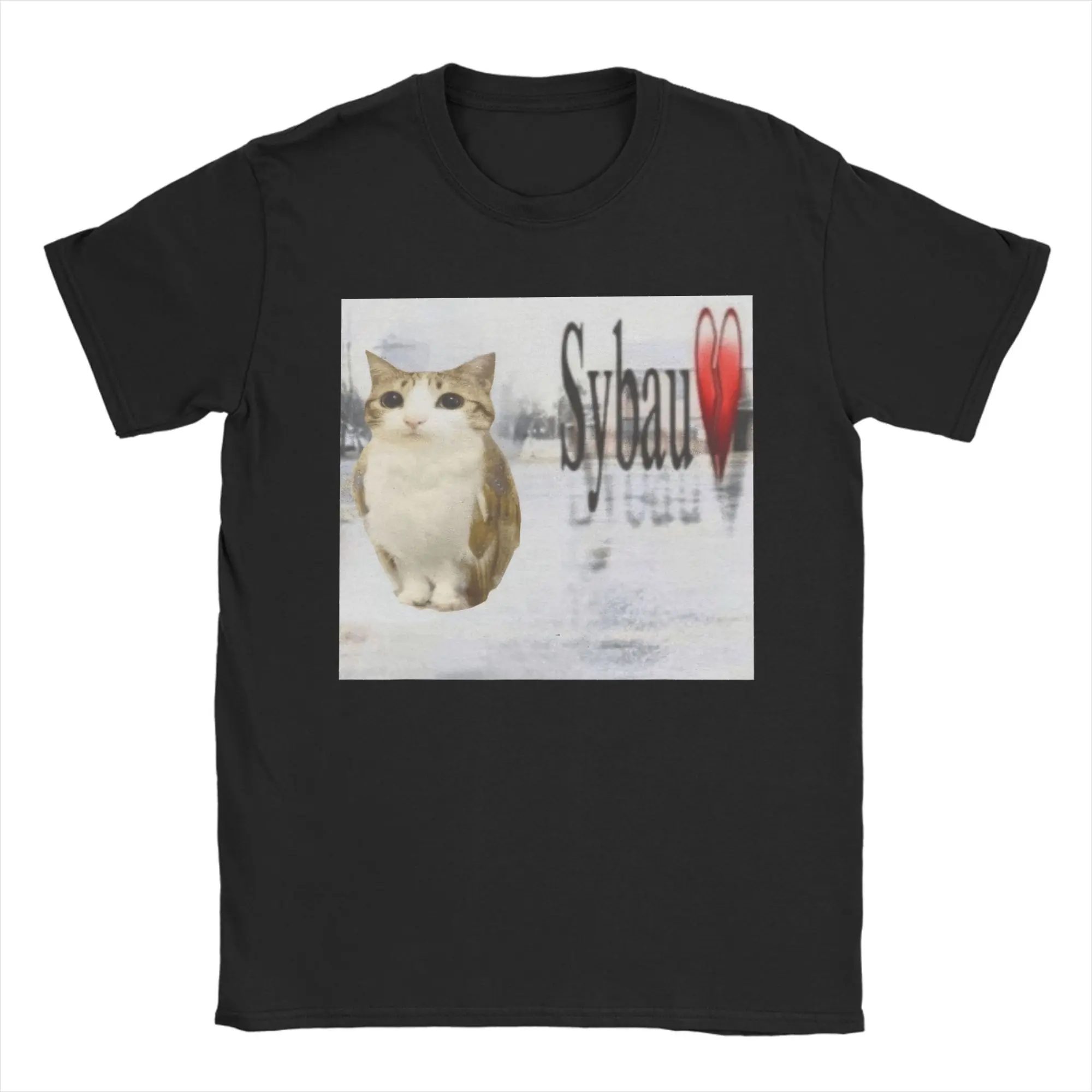 Meowl SYBAU Meme Funny Cat-Owl Brainrot Silly Cursed Cat T-Shirt Summer Cotton T Shirts For Men Tee Shirt Short Sleeve Y2K Tops