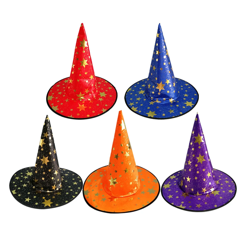 

10 Pcs Witch Hat Halloween Costume Accessories Lightweight Masquerade Party Decorations Festival Wizard Props