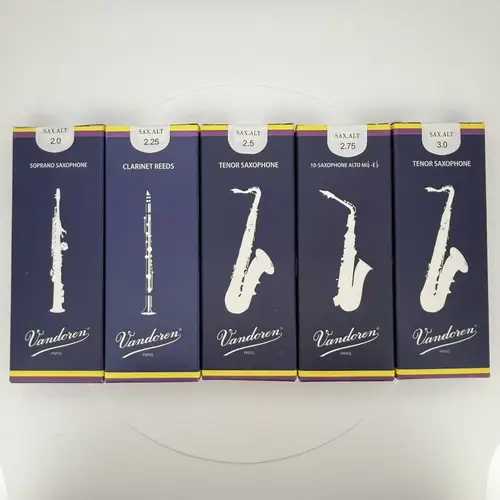 Imagen 2 del producto Cañas Vandoren para saxofón soprano/tenor, clarinete, saxofón alto (1 pieza), fuerza 2,0/2,25/2,5/2,75/3,0