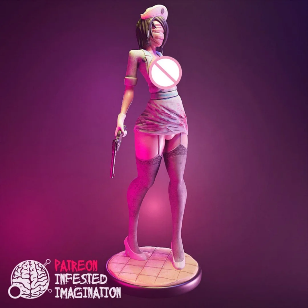

1/24 Scale Resin Figure Faceless Nurse Killer Nsfw version Assemble Model Kit Unassembled and Unpainted 3D printing toy