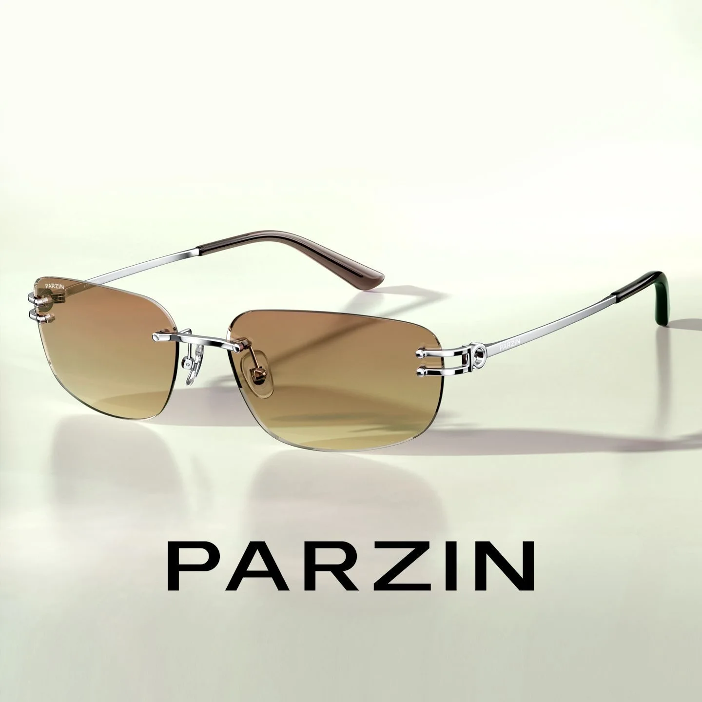 PARZIN New Sunglasses For Women Fashion Rimless Sun Glasses Men UV Protection
