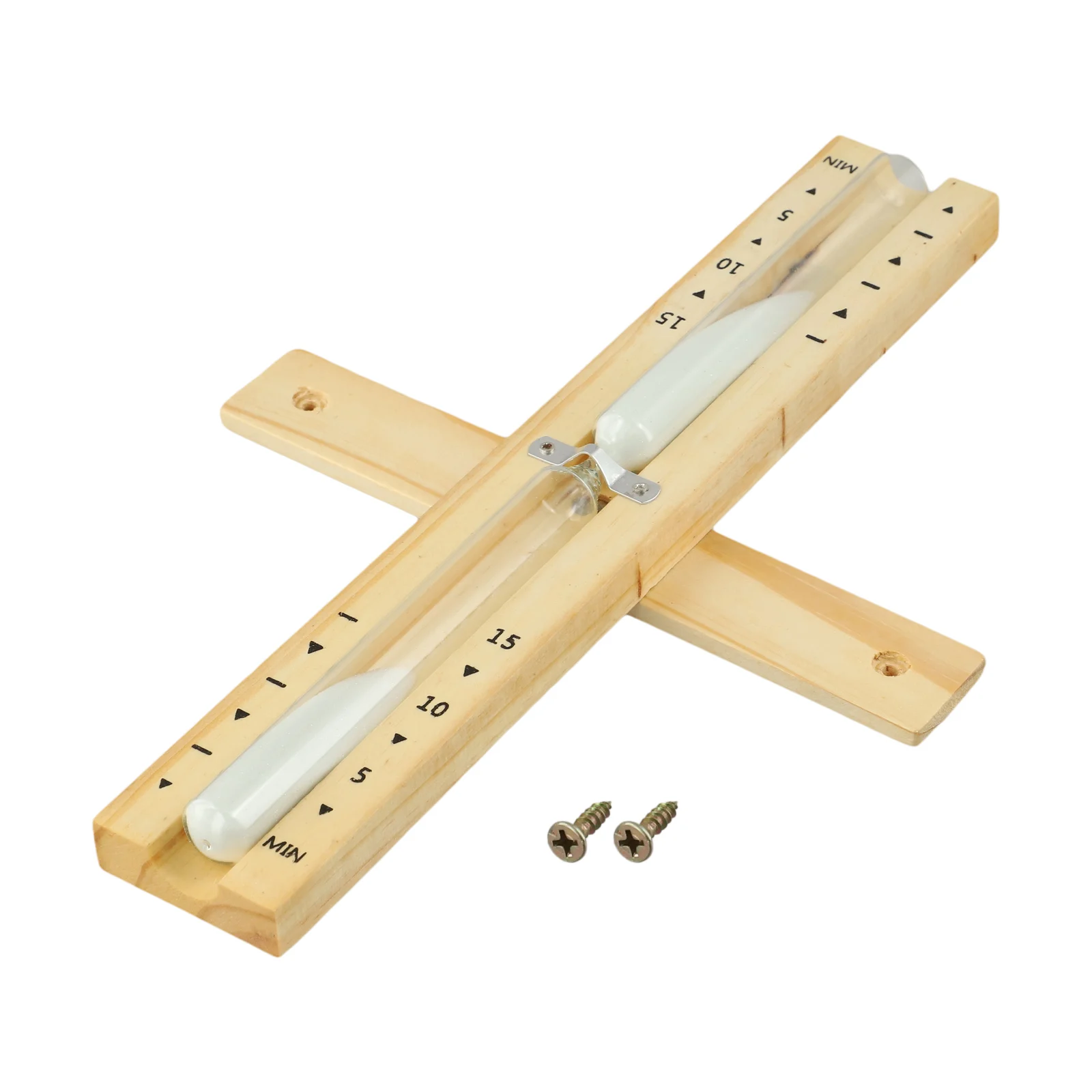 1pc White 15-Minute Wood Sauna Timer Moisture-proof Sand Timer Smooth Rotation Adjustments Sand Timer For Traditional Sauna