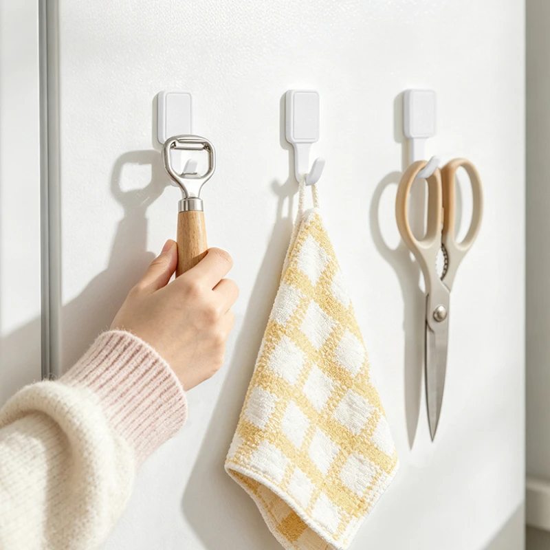 Household Magnetic Hook, No Punching, No Trace, Refrigerator Hook, Door Rear Adhesive Hook, Kitchen Microwave Side Hook