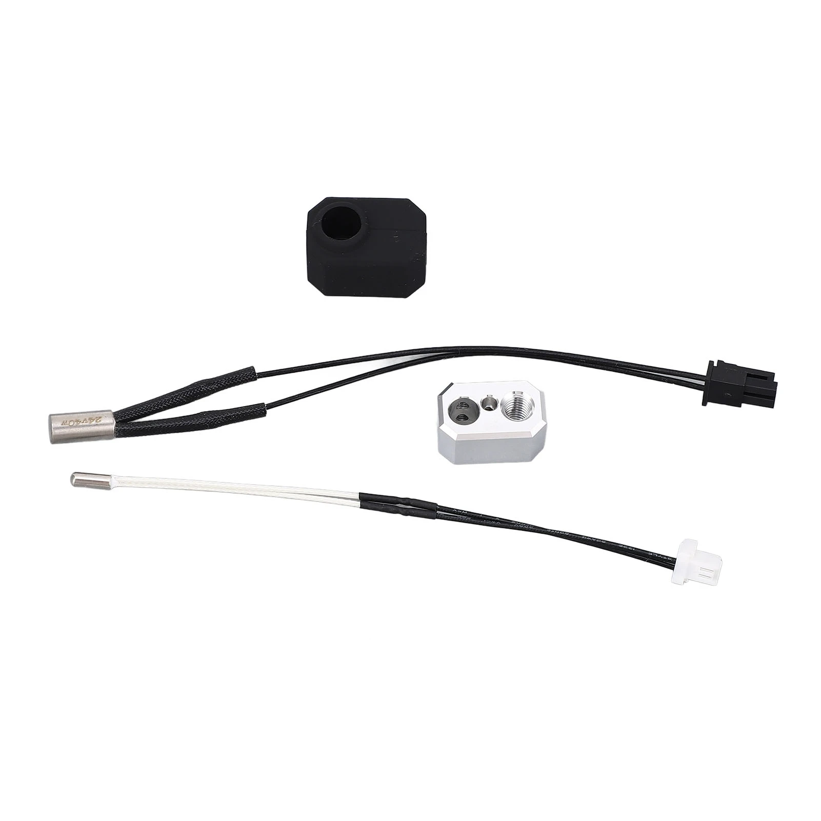 

Hotend Heater Block Kit Aluminum Heating Block with 24V 40W Heater Cartridgea Thermistor Silicone Sleeve for Prusa MK4