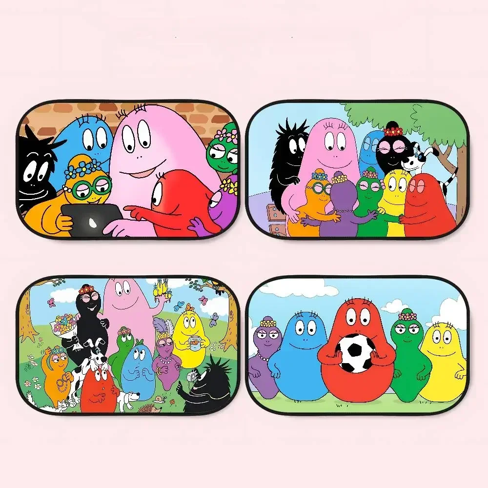 

Cartoon Barbapapa Classic Movie Car Sun Shade UV Electrostatic Adsorption Car Window Sunshade Universal Auto Outdoor Sunscreen