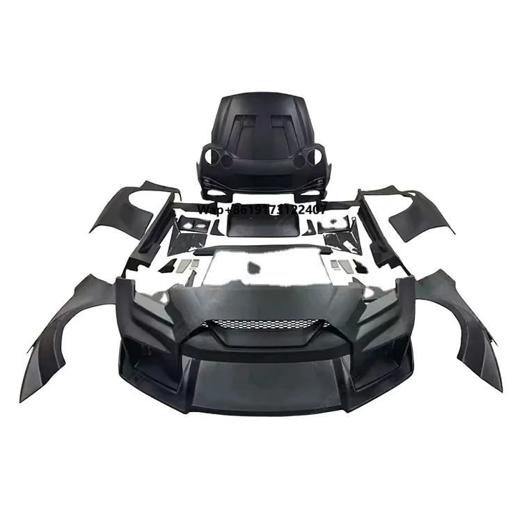 3 LB Wide Style Body Kit for GTR Body Kit With Front Bumper Side Skirts Rear Bumper  Hood  Fender Bodykit
