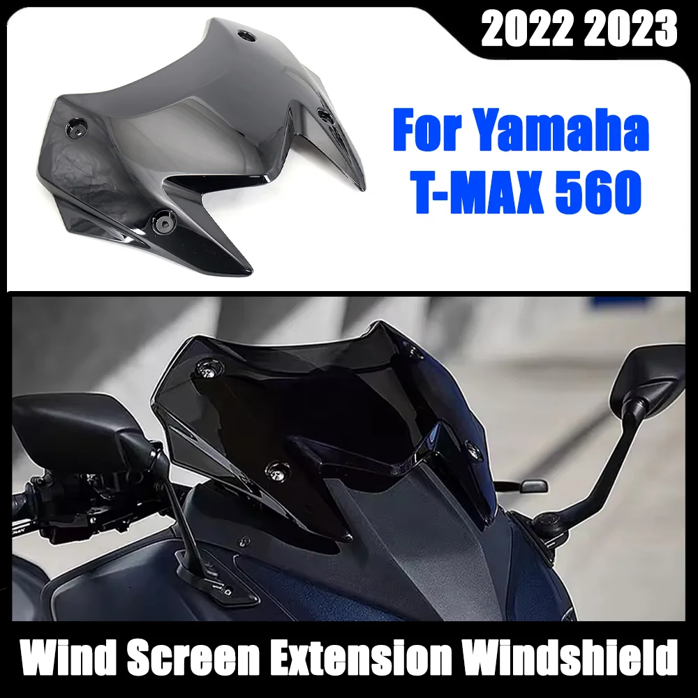 

New Motorcycle Wind Screen Extension Windshield Spoiler Air Deflector For Yamaha T-MAX 560 TMAX560 TMAX 560 T-MAX560 2022 2023