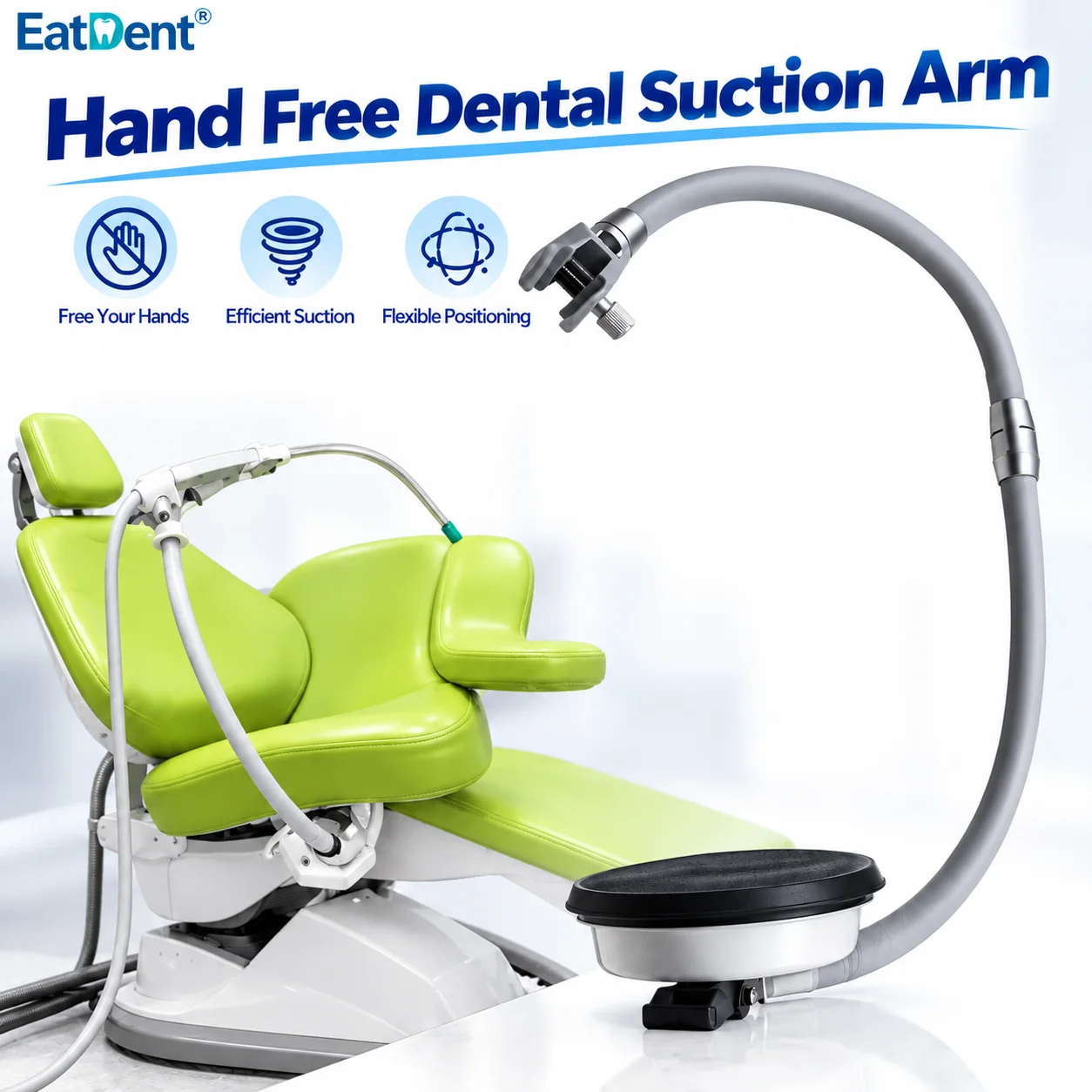 Dental Saliva Ejector Holder Hands Free Suction Tube Bracket Oral Clinic Saliva Aspirator Fixing Support Stand Dentist Tool