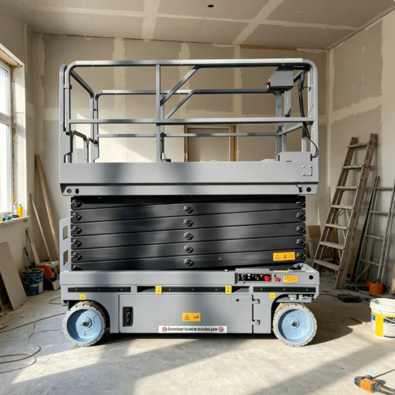 Electric Scissor Lift Machine Small Mobile Lifting Equipment 12V Power Steel 20m Max Platform Height 500kg