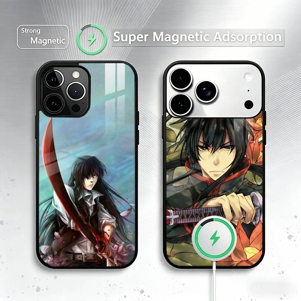 Funda para Teléfono D.Gray-man Y-Yu Kanda para iPhone 17, 16, 15, 14, 13, 12, 11 Plus, Pro, Compatible con Carga Inalámbrica Magnética