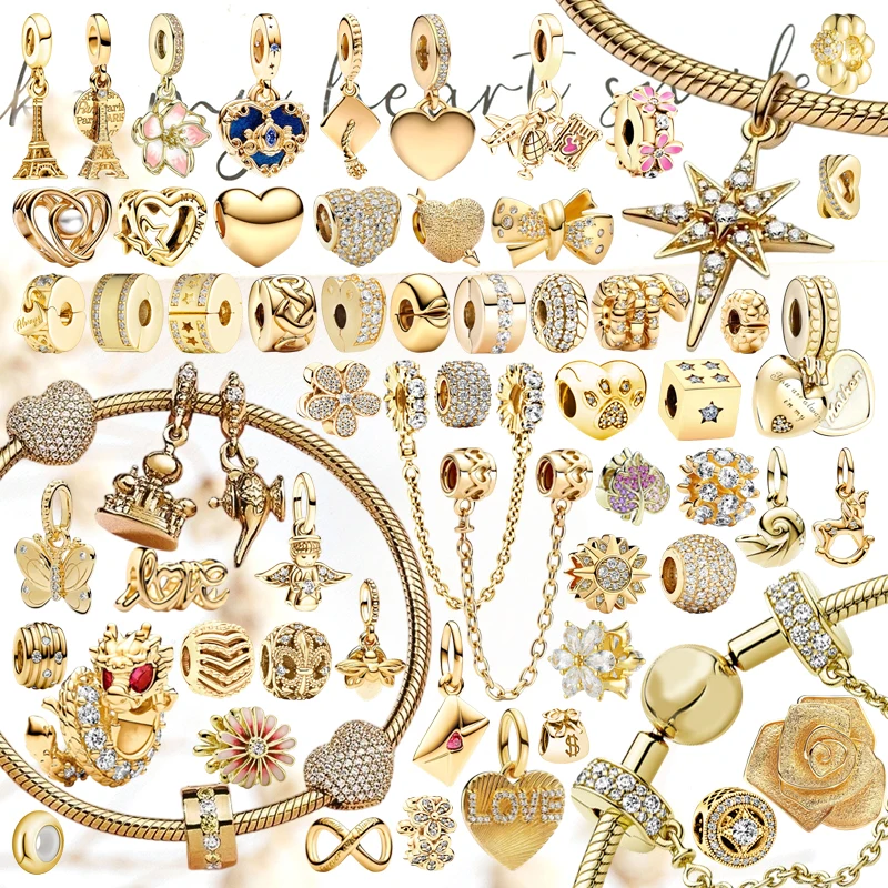 لتقوم بها بنفسك مجوهرات هدايا تألق الذهب الشمال ستار رسالة حب إنفينيتي عقدة ارتفع في بلوم خرز تميمة صالح الأصلي 925 سوار الفضة #1