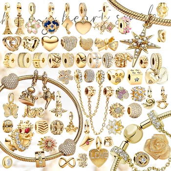 Gold North Star Charm Beads 1