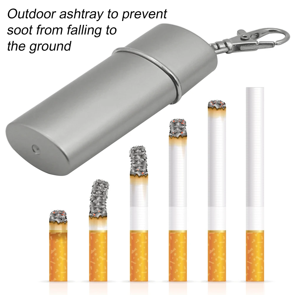 Portable Mini Ashtray Cigarette Ash Holder Pocket Smoking Ash Tray with Keychain