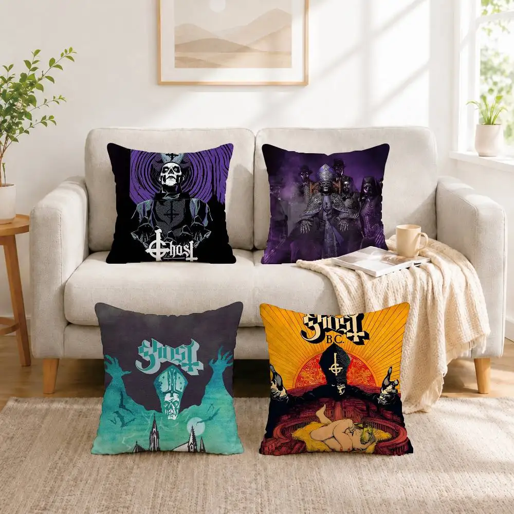 

G-Ghost bc Nameless Ghouls Pillow Case Square Double-Sided Sofa Cushion Cover Bedroom Bedside Pillow Gift