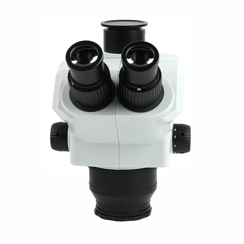 Lab/Industrial Stereo Microscope 7x-50x Zoom Simul-focal Trinocular 0.5X 0.7X 2X Barlow Objective Lens For PCB Solder Inspection