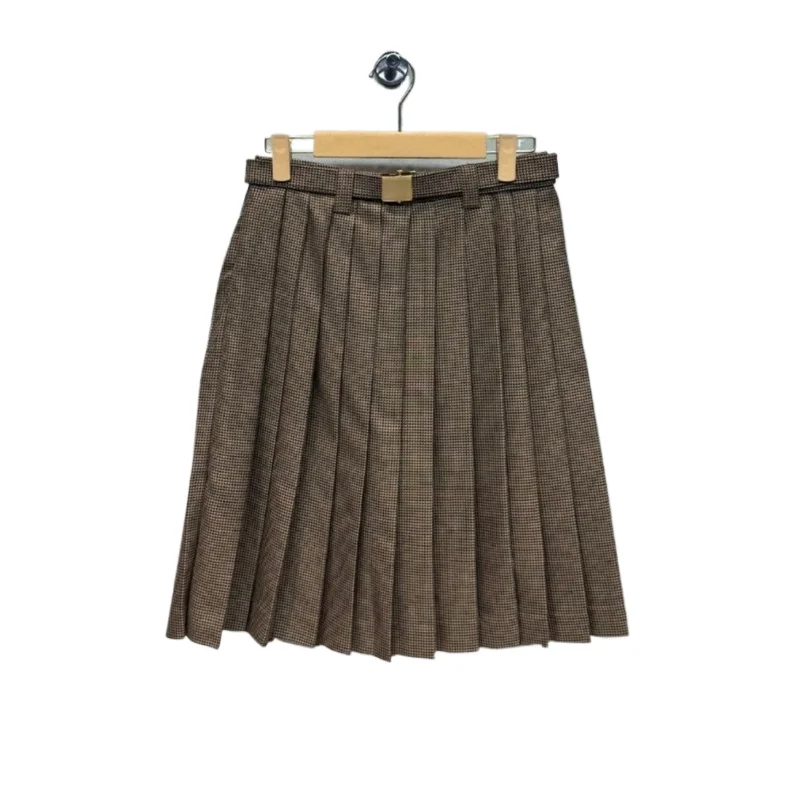 Long Skirts for Women M481174 Autumn and Winter New Style Medium Plaid Pleated Skirt Skirts Non Strech Slim Fit 24ss New