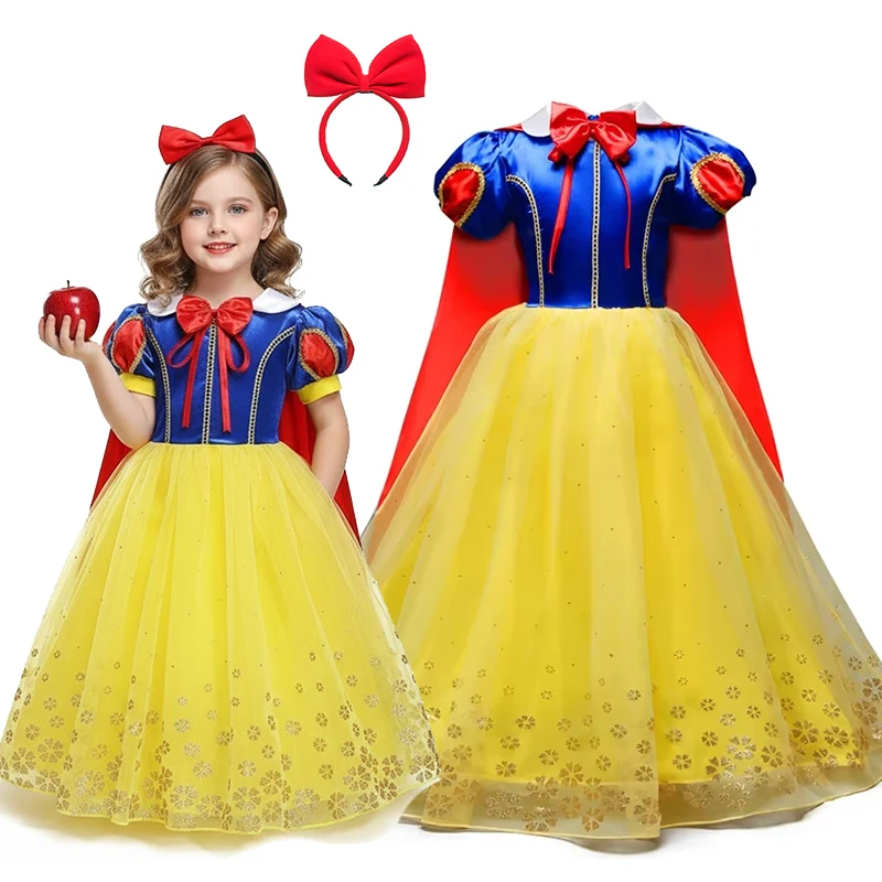 فستان الأميرة سنو وايت للفتيات فساتين الحفلات للأطفال فستان الأطفال البنات لأعياد الميلاد التأثيرية للأطفال فستان الحفلات الراقصة #5