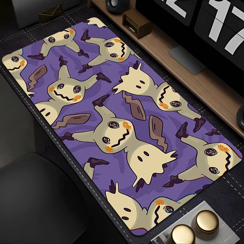 90x40cm Mouse Pad P-Pokemon Mimikyu Professional eSports Players Speed Lock Edge Game Extended Desk Mat PC Mousepad Keyboard Mat