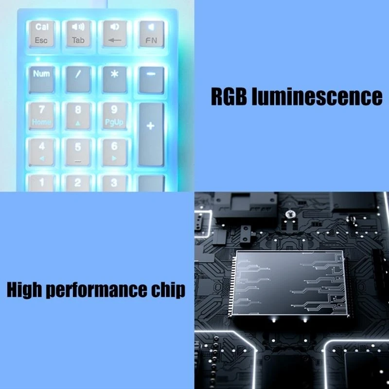 Mechanical Number Pad 21 Hot Swappable Numpad Corded USB C Numeric Keypad LED Backlit Keypad for Laptop PC Desktop best sale