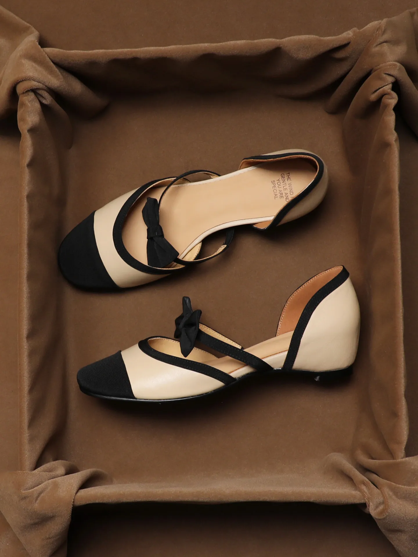 SHOEBOX Color blocked fashion bow Mary Jane shoes for women's summer new style, with an inner height increase, a middle heel