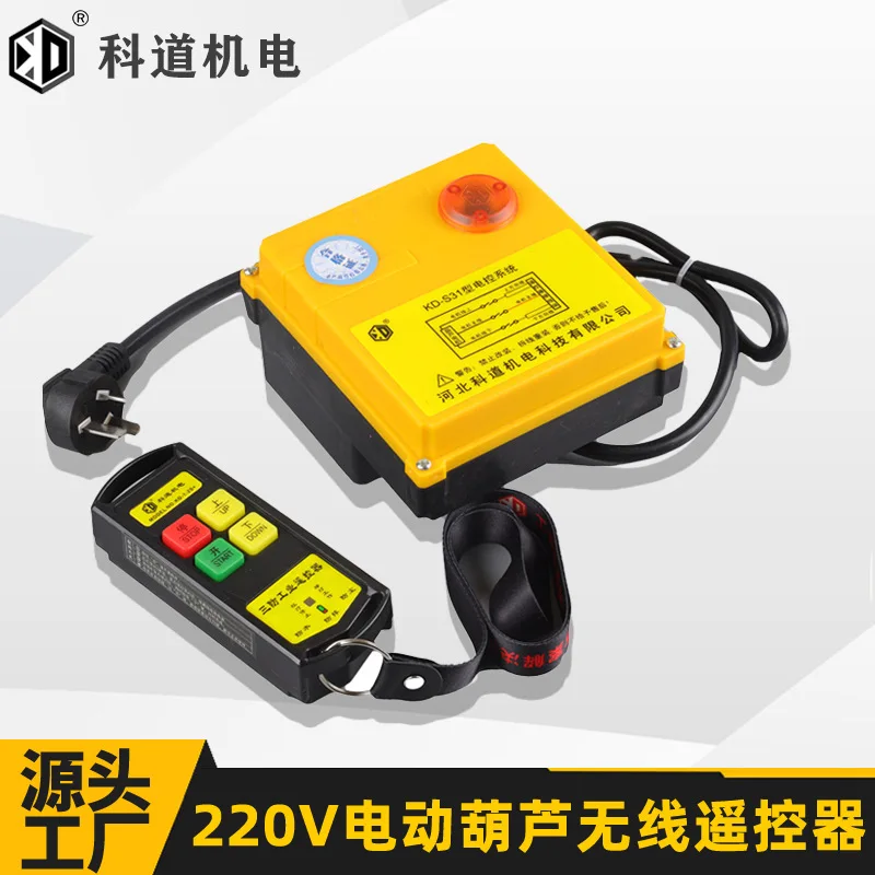 220V Mini Electric Hoist with Wireless Remote, Chain Lift Winch for Lifting & Hoisting Equipment