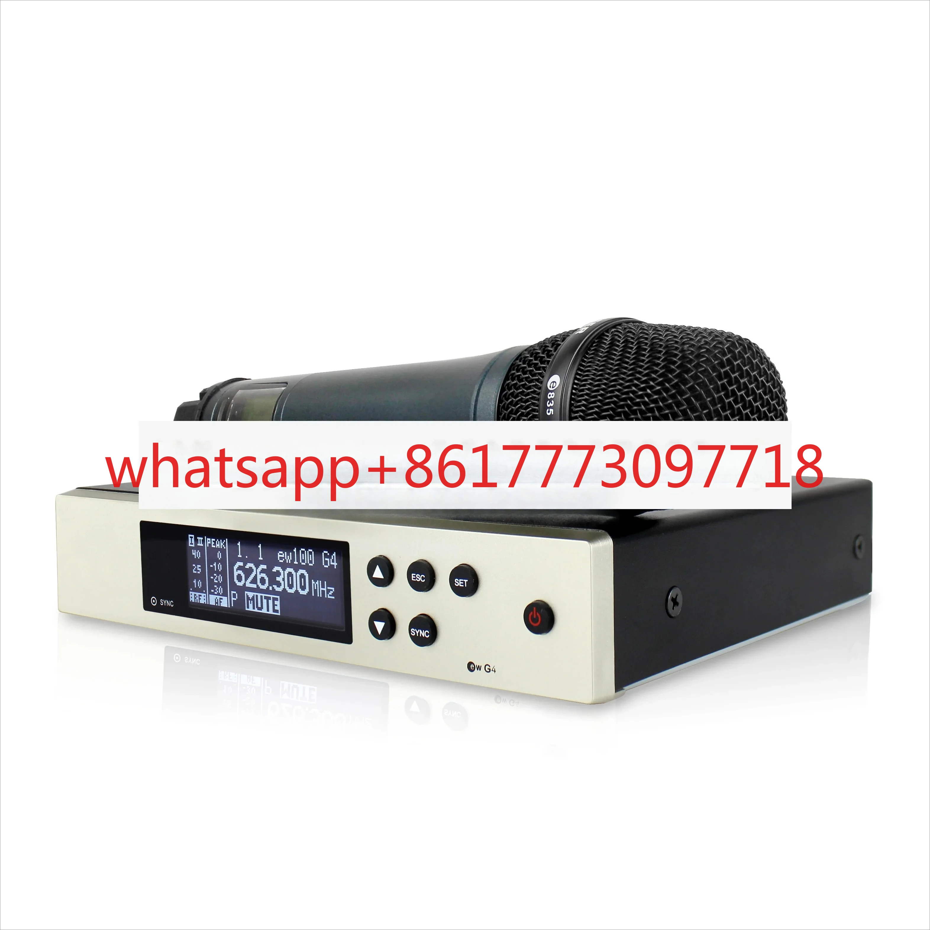Sistema de Áudio Profissional Sem Fio LCZ EW100G4 EW135G4 UHF com Microfone Dinâmico, Headset e Microfone de Lapela