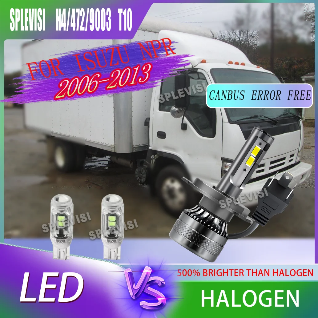 built-in silent cooling fan LED Bulb Experience 500% brighter than Halogen For Isuzu NPR 2006 2007 2008 2009 2010 2011 2012 2013