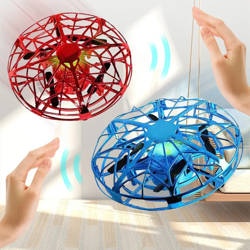 Colorful Anti-collision Flying Helicopter Magic Hand UFO Ball Aircraft Sensing Mini Induction Drone Kids Electric Toy Gift