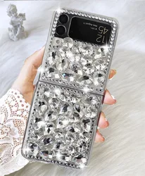 Z Flip5 Glitter Diamond Phone Case Rhinestone Bling Cover For Samsung Galaxy Z Flip 3 Flip3 Samsung Z Flip 4 5 Flip4 Case