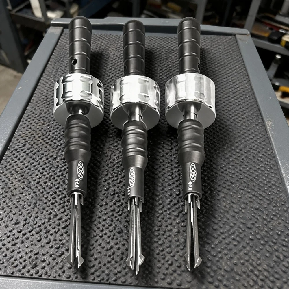 3pcs Interchangeable Tubular Lock Pick Set Stainless Steel Keys Unlocking Tool for Professional Locksmith Daily Use