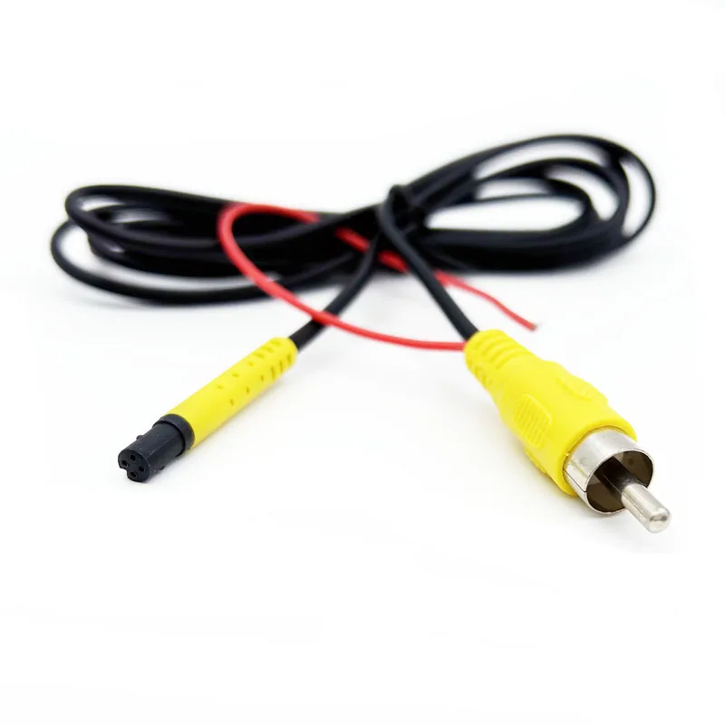 4P Female Head Adapter Cable, Reversing Video Extension line, AV Male Interface 1.5 Meter