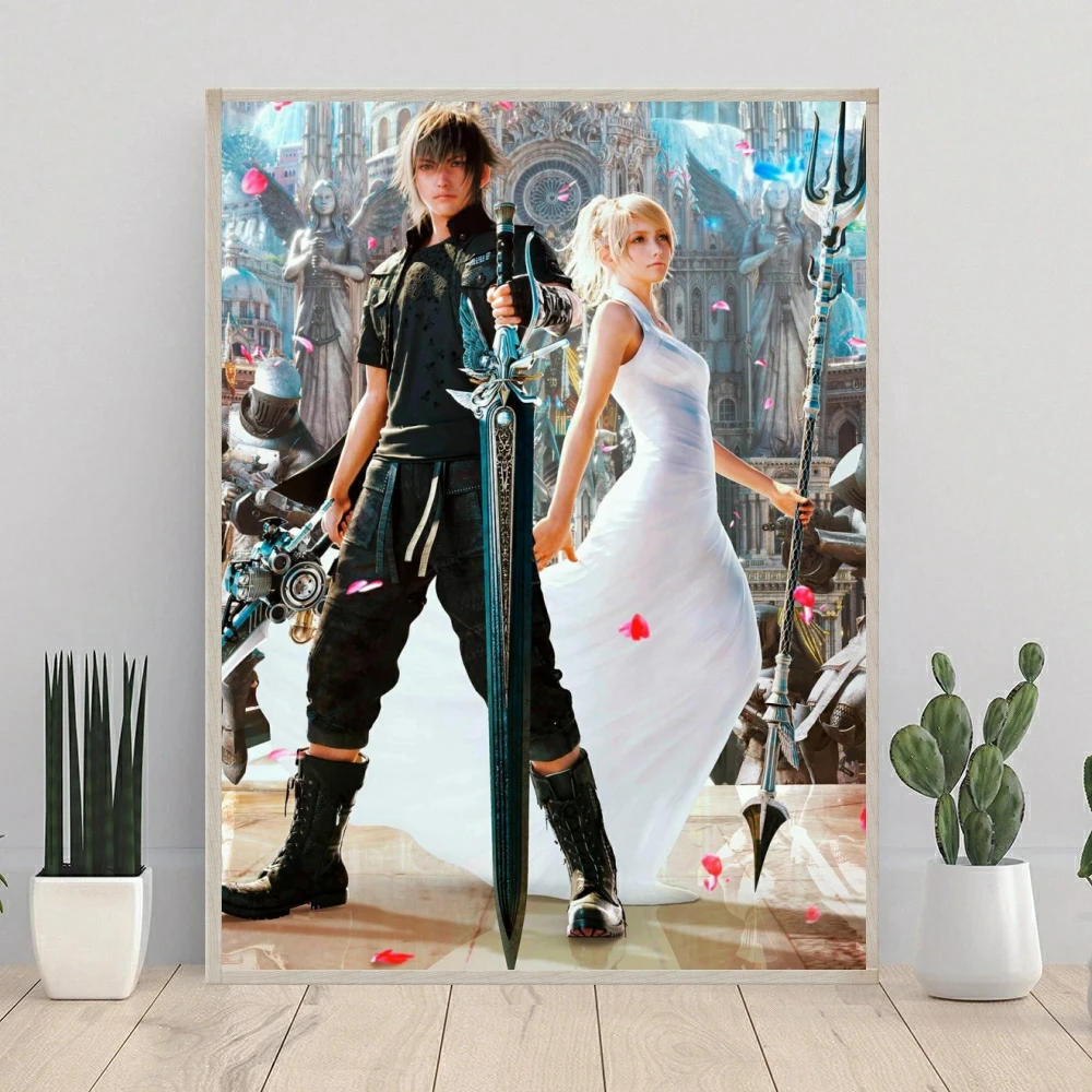 Final Fantasy 5D DIY AB Diamond Painting Mosaic Game Cartoon Cross Stitch Art Pictures Embroidery Rhinestones Home Decor Gift