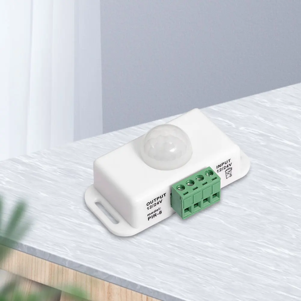 DC 12 В 24 В 6A датчик движения, переключатель света с автоматической регулировкой инфракрасного датчика движения PIR, переключатель детектора для светодиодной ленты, лампы
