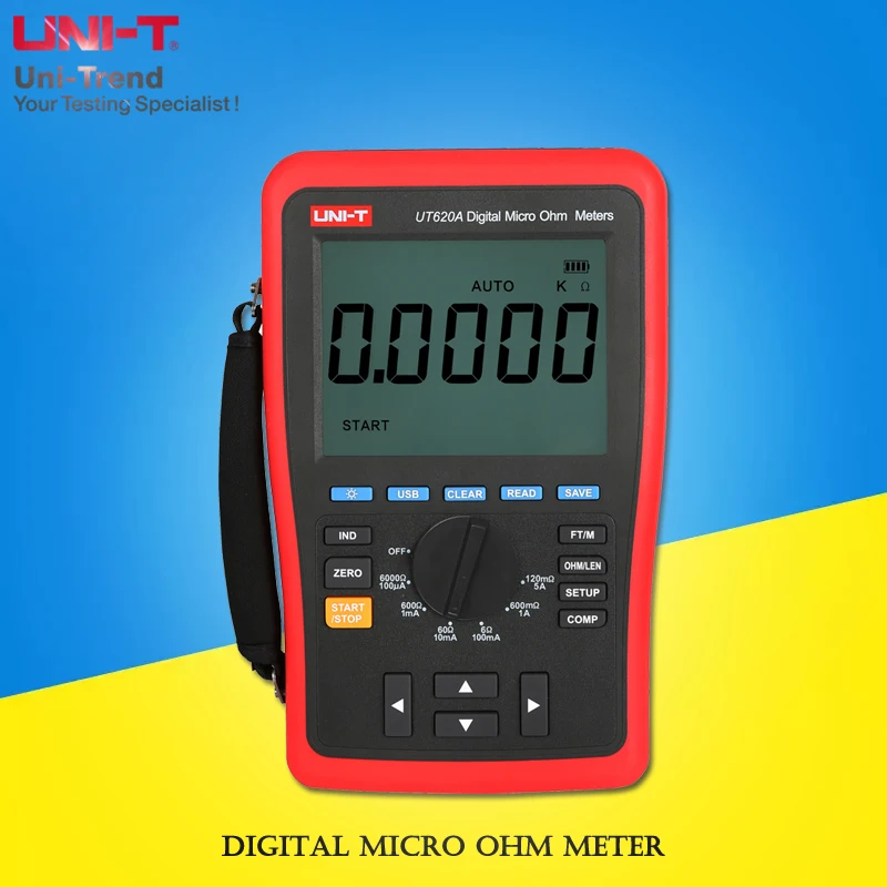 UT620A UT620B UNI-T Portable DC Low Resistance Tester Milliohmmeter Microohmmeter PC Communication Data Storage A494