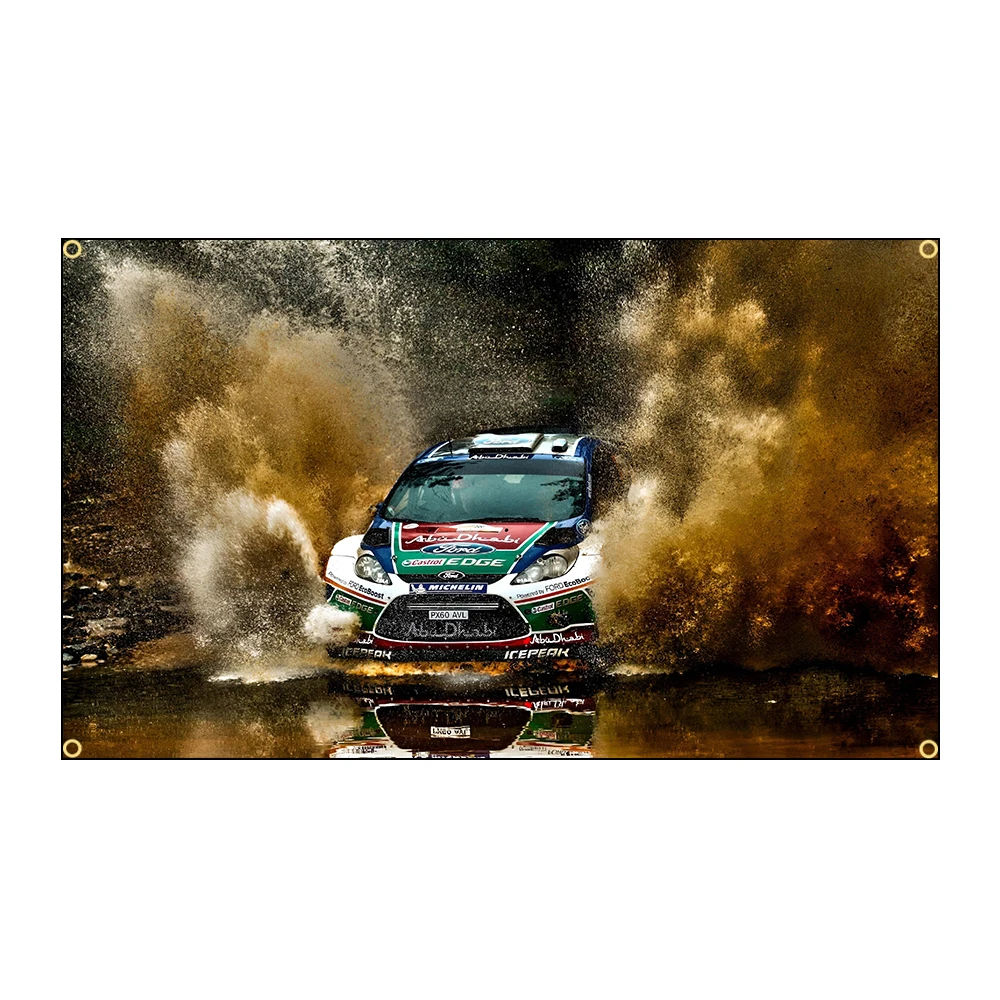 90x150cm 3X5FT World Rally Championship WRC Flag Polyester Digital Printing Banner for Garage Wall Art Out Door Decoration