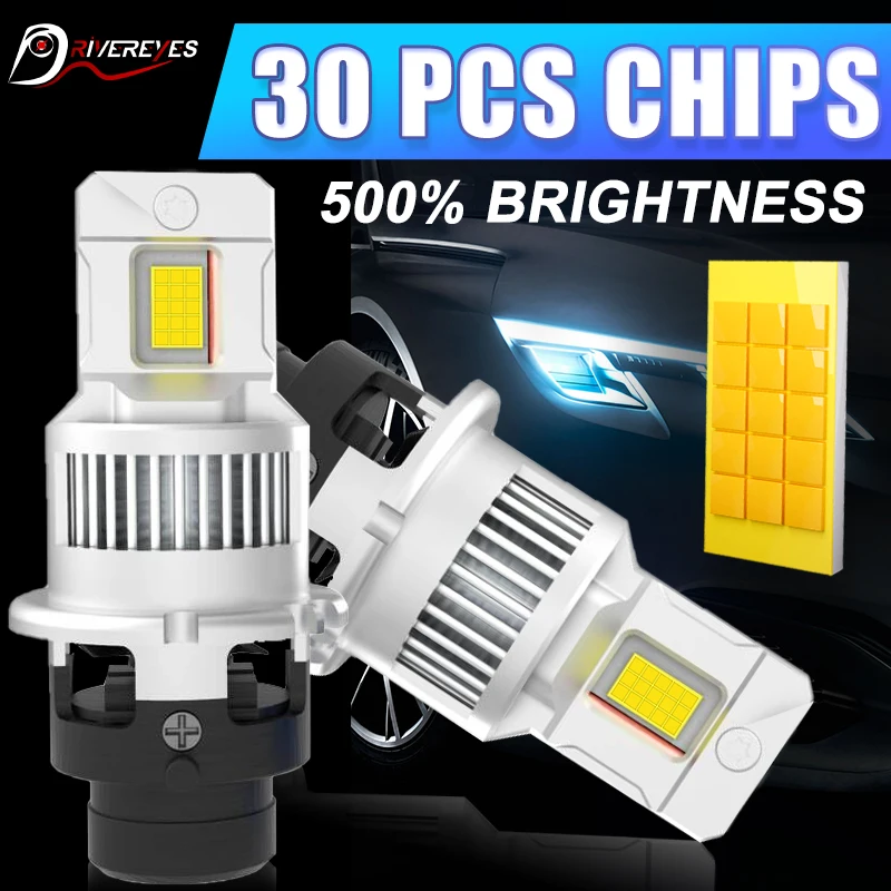 

D2S фонарь головного света, HID D2S D4S D2R D4R 6500K, двухсторонние чипы CSP, Ближний/Дальний свет, без ошибок