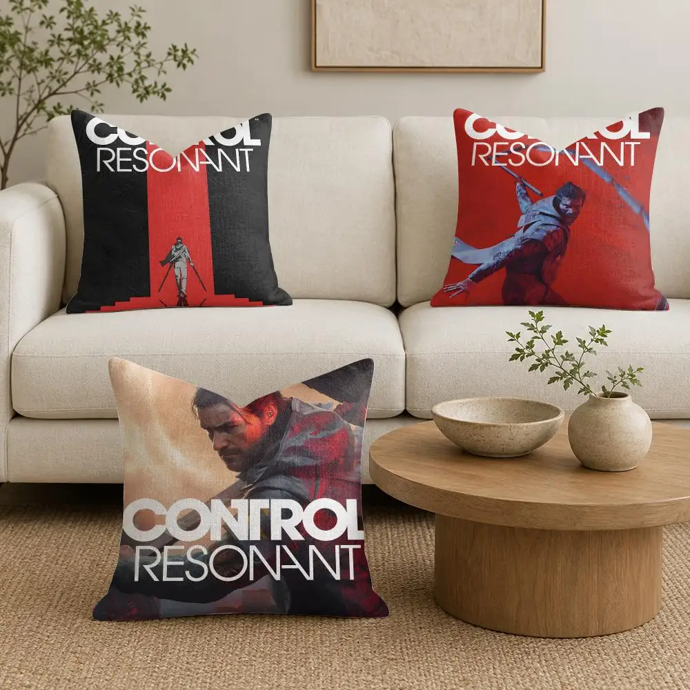 New Video Game C-Control Resonant Cushion Cover Organic Linen Square Pillow Case Durable Non-Allergenic And Kind To Skin