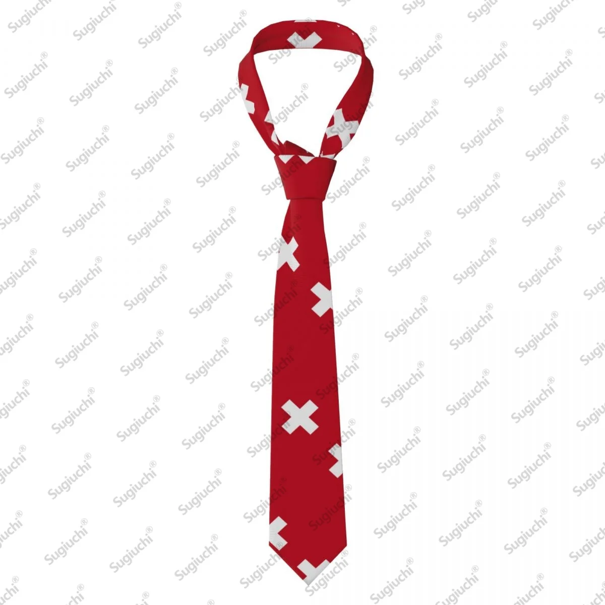 2026 Switzerland Flag Wedding PartyNeck Ties For Men Women Casual Plaid Tie Suits Slim Necktie Gravatas For Gift